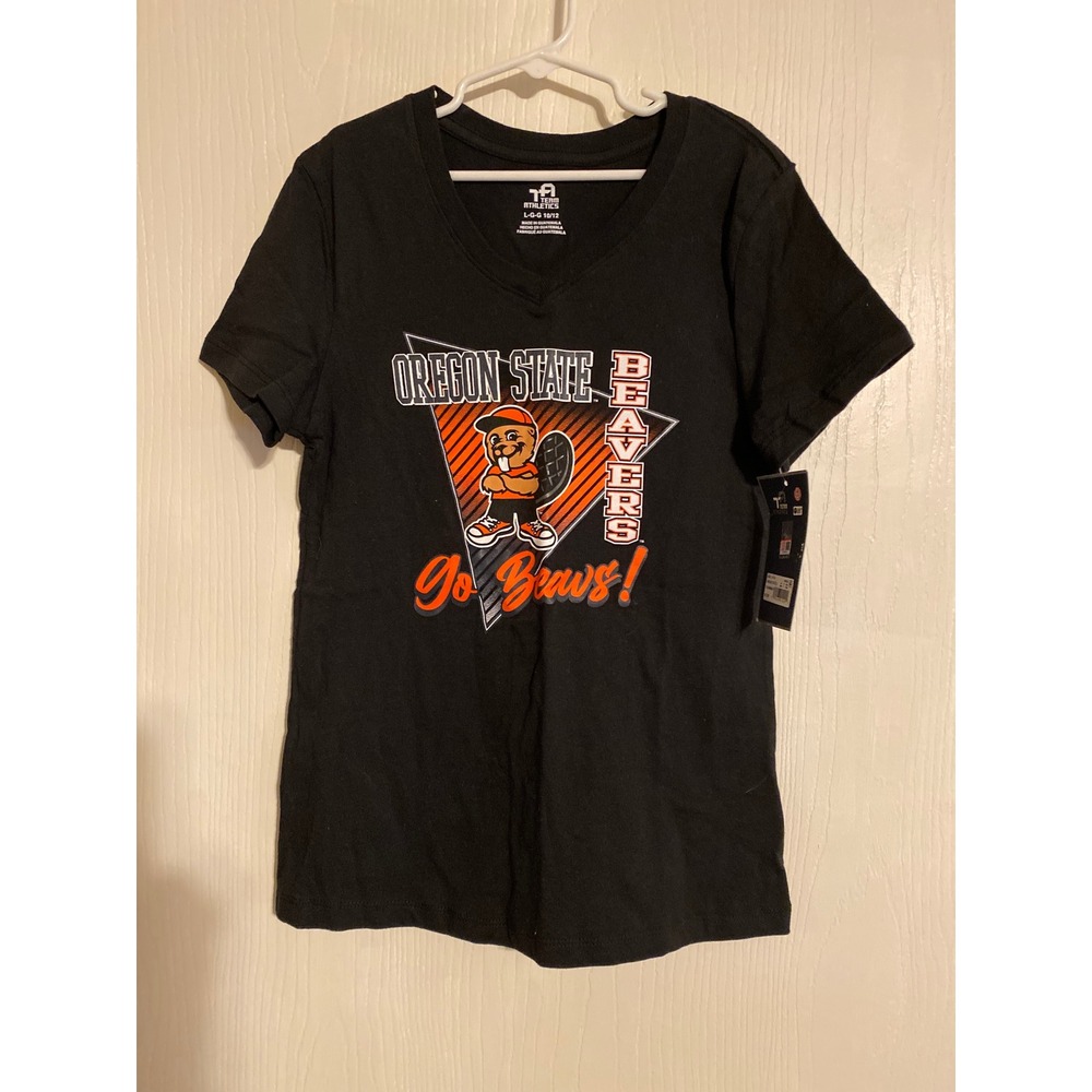 Team Athletics Oregon State Beavers Kids V-Neck Graphic T-Shirt Black 10/12
0442